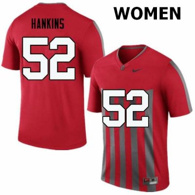 NCAA Ohio State Buckeyes Women's #52 Johnathan Hankins Throwback Nike Football College Jersey RFS0745YN